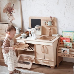 Cuisine en bois pour bébé, Jeux de simulation pour tout-petits, Jouets éducatifs, Jouets de cuisine en bois, Jeux de cuisine pour enfants, Ensemble de jeu pour enfants d'âge préscolaire