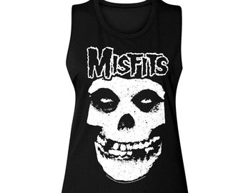 Misfits Skull Logo Women's Tank Punk Rock Band Concert Tour Merch