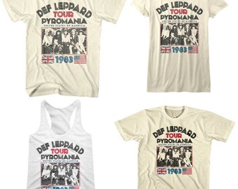 Def Leppard Band T-Shirt Pyromania 1983 USA Tour Clothing Matching Family T-Shirts Set