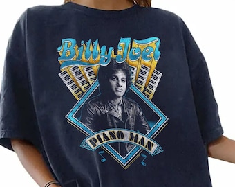 Billy Joel Piano Man T-shirt: Vintage Keyboard Rock 'n Roll Music