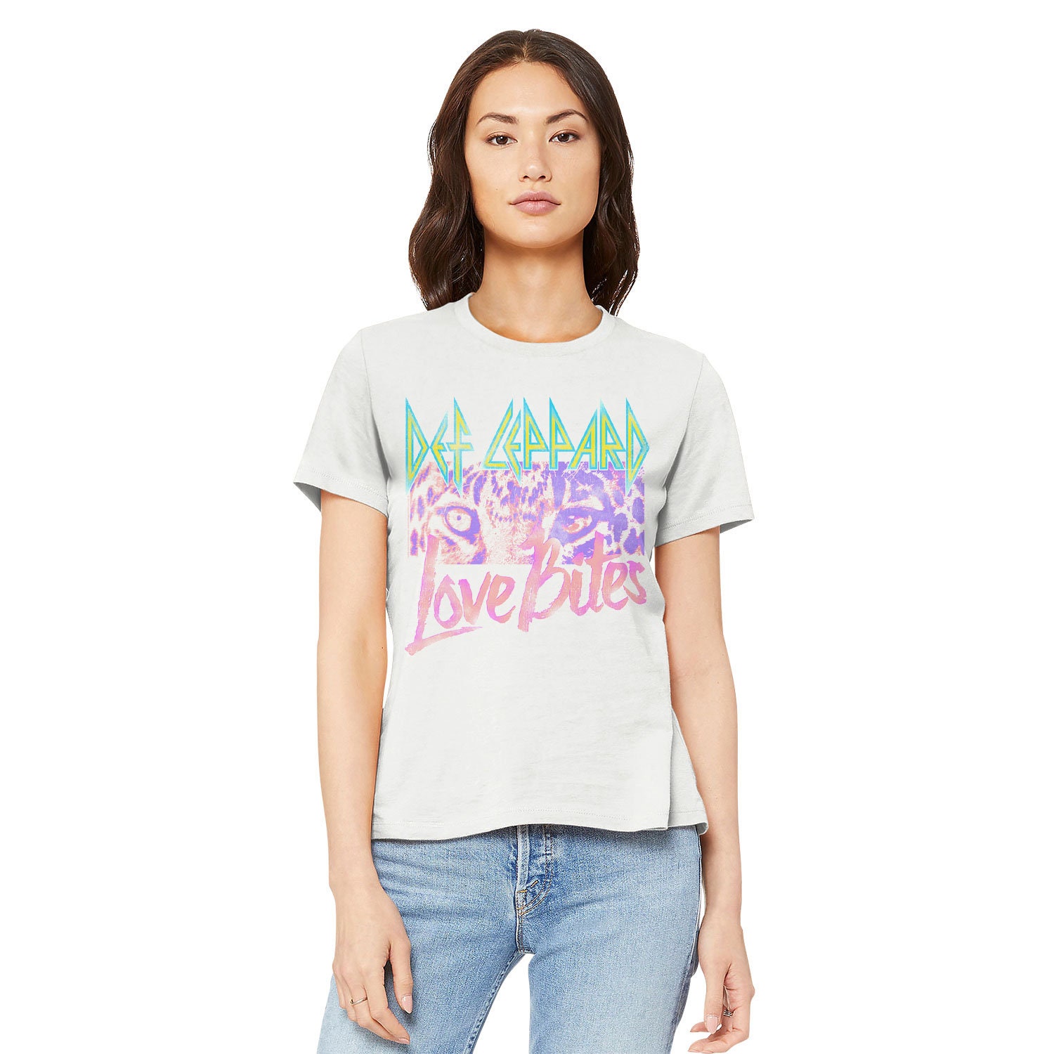 T Shirt Love Bites Leopard Print 