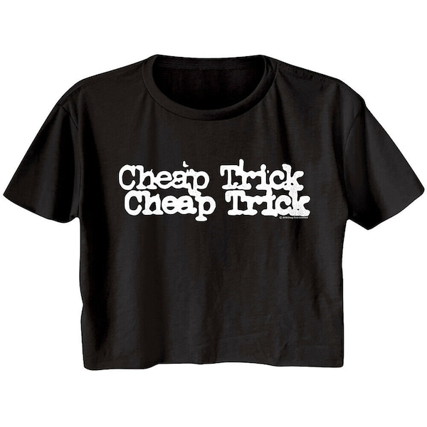 Cheap Trick Womens Crop Top | Rock Band Logo Graphic Tee | Concert Music Festival Top Cropped T-Shirt | Official Merchandise | Gift For Her