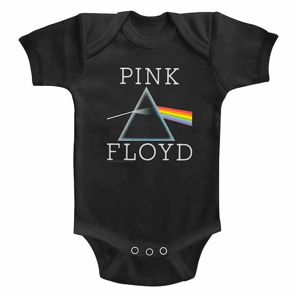 Pink Floyd Baby BodySuit Dark Side of the Moon Prism Black Onesie Rock And Roll Baby Wear Unisex Clothing Baby Boy Girl 1st Birthday Outfits