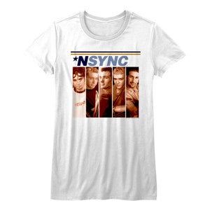 NSYNC Women&#39;s T-Shirt Album Cover Pop Boy Band Music Concert Justin Timberlake First Song Bye Lover POP Music Fan 90s Shirt Vintage Tee