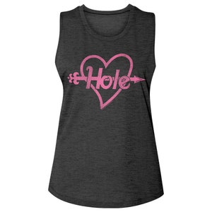 Hole Band Women&#39;s Tanktop Cupids Arrow Heart Logo Graphic Tank Top Courtney Love Alt Rock Band Album Concert Tour Merch Sleeveless Tee
