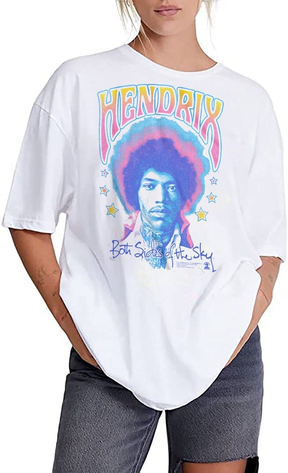 Jimi Hendrix Women's T-shirt Both Sides of the Sky Pastel Graphic