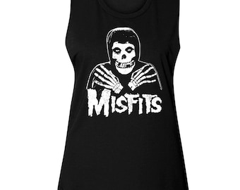 Misfits Skeleton Collections Pt 2 Women's Tank Punk Rock Band Concert Tour Merch