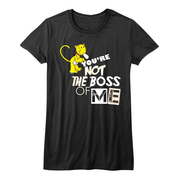 Popeye Women's T-Shirt Eugene the Jeep Black Shirt You Are Not The BOSS of Me Cartoon T-Shirt Crew Neck Tee Best Comic Funny Gift For Her