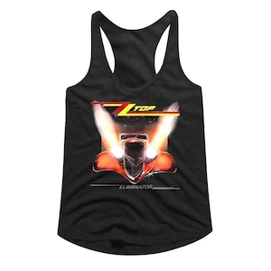 ZZ Top Women&#39;s Tank Top Eliminator Album Cover Sleeveless Graphic Tee Rock Band Concert Merch Summer Tour Music Gift For Her