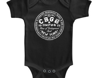 CBGB New York Rock Club Cute Novelty Funny Baby One-Piece Baby Bodysuit