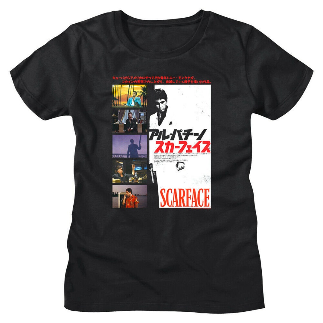 Scarface Women's T-shirt Japanese Movie Poster Black - Etsy