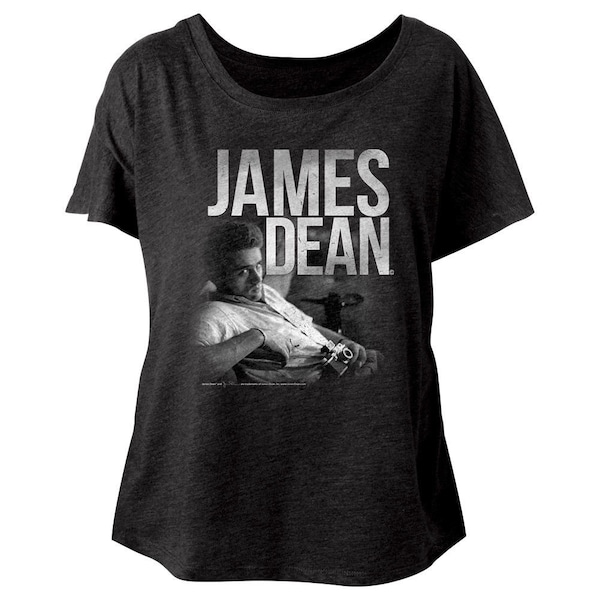 James Dean Womens Dolman Sleeves Top Best American Actor Black Graphic Tees Vintage Women's Clothing Loose Fit Blouse Cool Gift For Mother