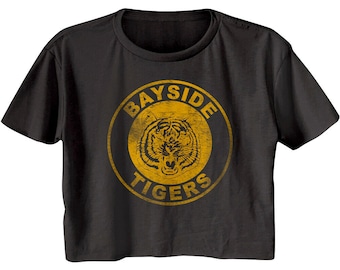 Saved by the Bell Bayside Tigers Crop Top Bayside Tigers Logo Women's Graphic Tee 90s TV Sitcom Merch Summer Tour Tops Gift For Her
