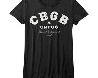 CBGB Womens T-Shirt Black Logo Tshirt Home of Underground Rock Punk Tee Music Concert Merchandise New York Fashion Biker wear women&#39;s tee