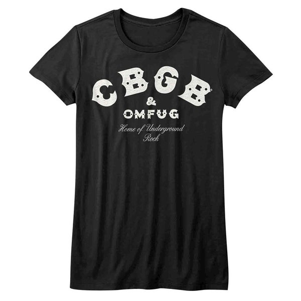 CBGB Womens T-Shirt Black Logo Tshirt Home of Underground Rock Punk Tee Music Concert Merchandise New York Fashion Biker wear women's tee