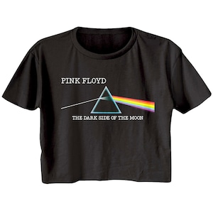 Pink Floyd Women&#39;s Crop Top Dark Side of the Moon Album Art Womens Cropped T-Shirt Rock ConcerT-Shirt Trendy Summer Top