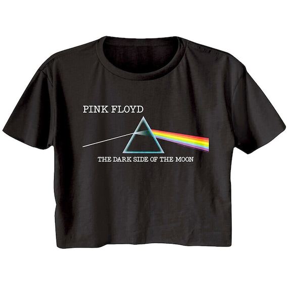 Pink Floyd Women's Crop Top Dark Side of the Moon Album Art Womens Cropped T-Shirt Rock ConcerT-Shirt Trendy Summer Top