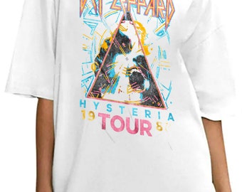 Def Leppard Hysteria Tour 1988 Oversized T-Shirt