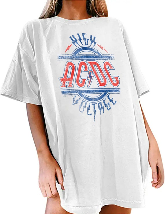 ACDC Vintage High Voltage Oversize Boxy T-Shirt - Etsy 日本
