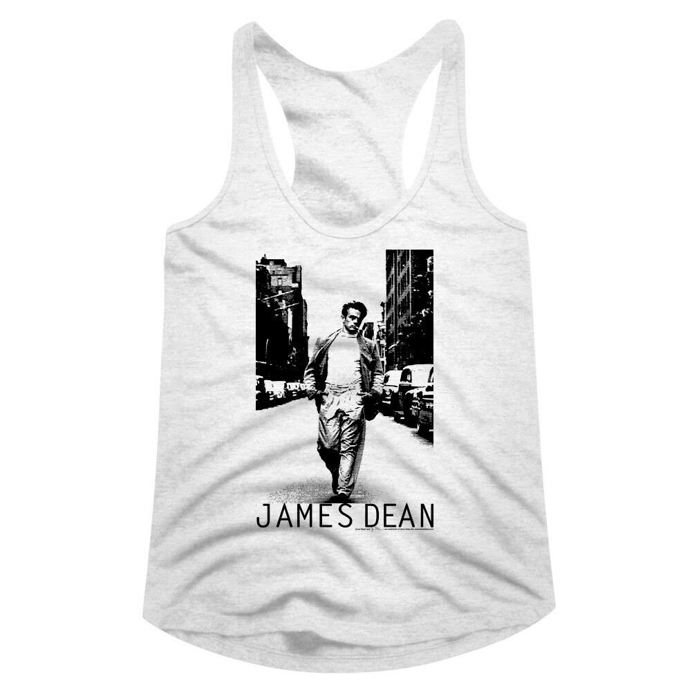 James Dean Women's Tank Top New York Walk Poster Sleeveless Graphic Tee Movie Stars Top Hollywood Legend Summer Shirt Gift For Mom