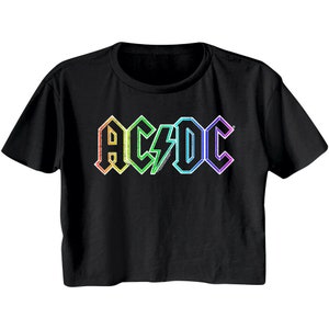 acdc crop top rainbow