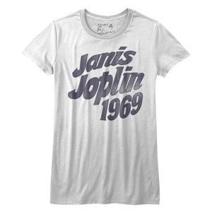 Janis Joplin Women&#39;s T-Shirt Live Woodstock 1969 Vintage Logo Tee Rock n Roll Music Band ConcerT-Shirt Hippie Queen Rockstar Tour Top