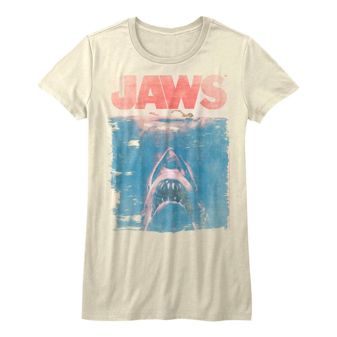 Jaws Womens Shirt Vintage Shark Movie Poster Ivory Tshirt - Etsy