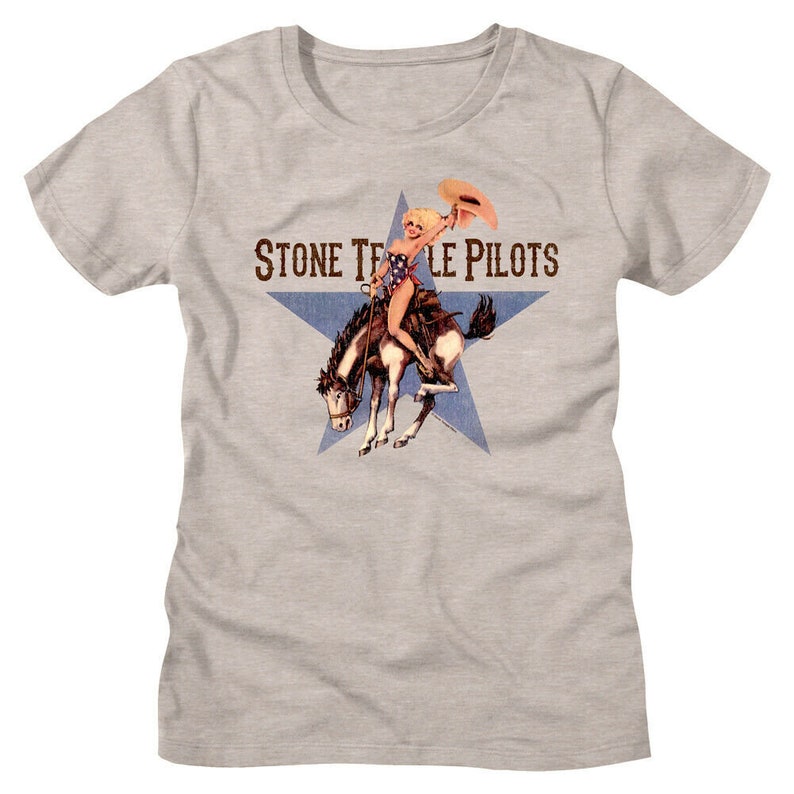 STP Band Shirt, shirts ladies, stone temple Vintage graphic tees, rock tshirt, for women, alt merch tee, Music festival tops, Concert, tour Mothers day gift Cowgirl Riding
