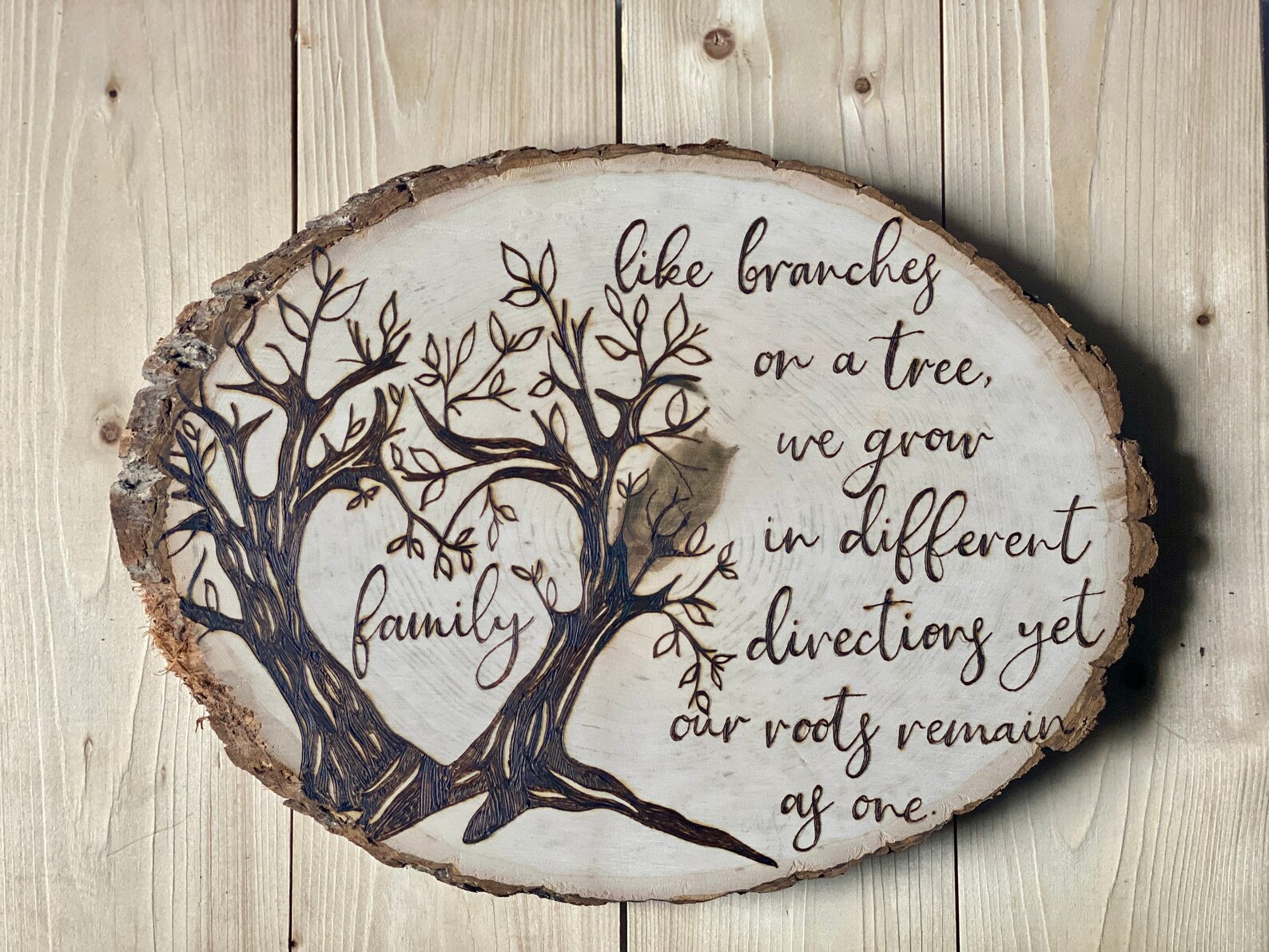 FAMILY TREE ART Wood Wall Art Wood Burning Art Family Tree Etsy