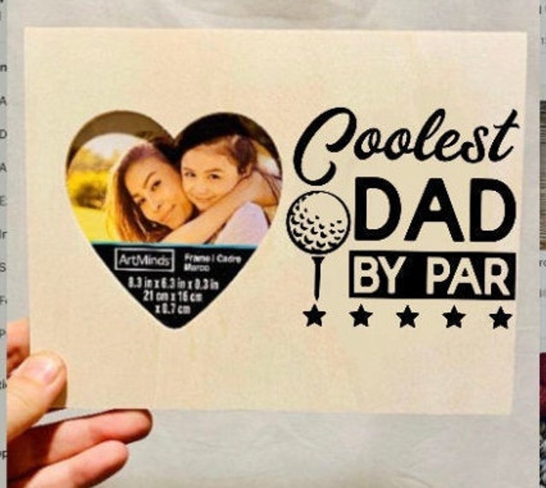 Gift for Dad Father/'s Day Golf Wood Burned Dad Jokes WOODEN PICTURE FRAME
