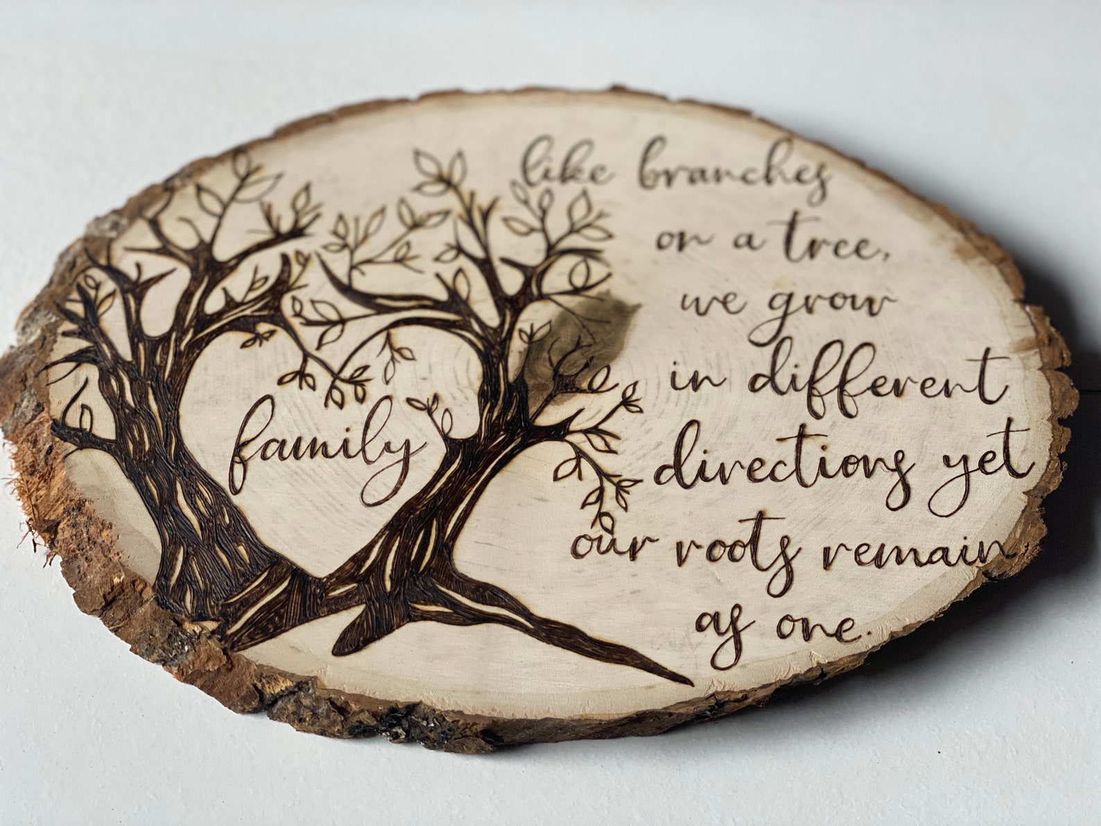 FAMILY TREE ART Wood Wall Art Wood Burning Art Family Tree Etsy