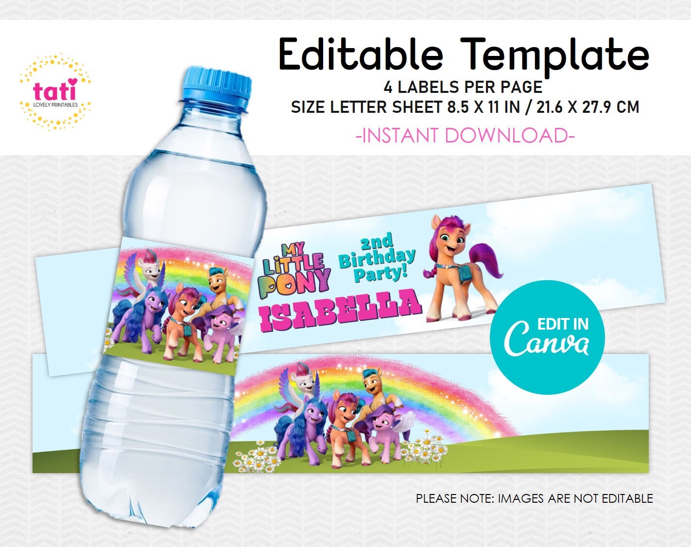 Botella de agua para niños – Botellas de agua de acero inoxidable aisladas  con diseño de arco iris de dibujos animados con tapa con popote para niños