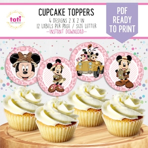 Cupcake Toppers Birthday Party - Printables Cupcake Toppers - Party Labels - Printable Party Supplies - Cupcake Toppers Birthday
