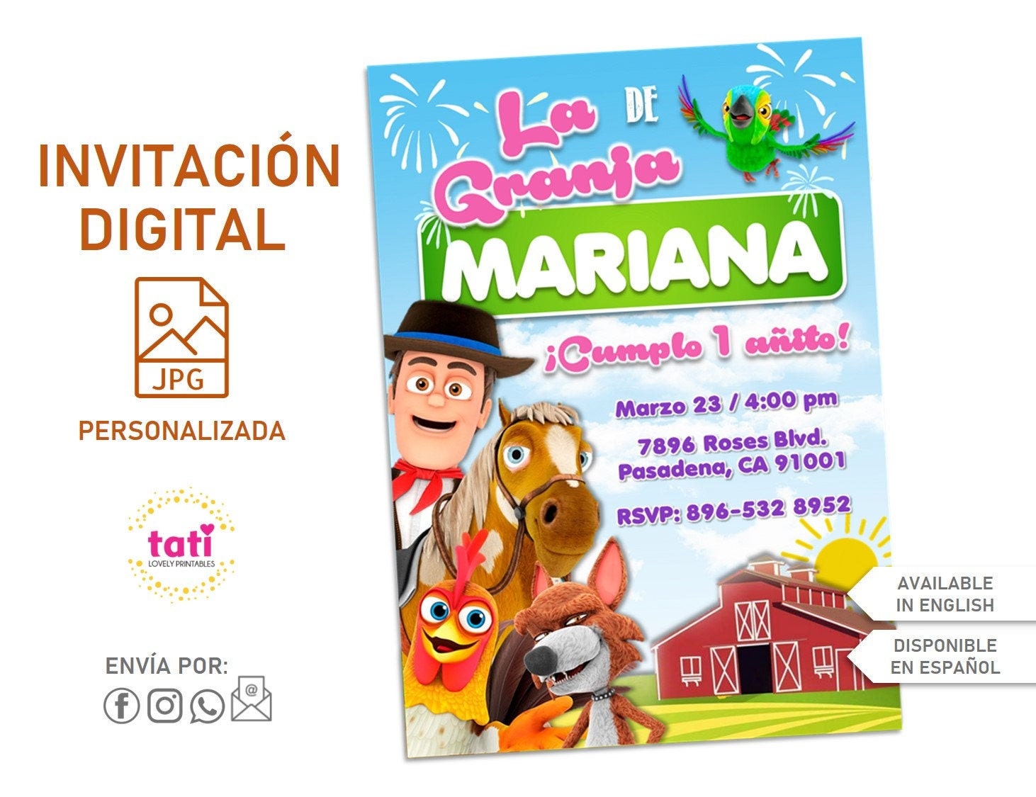 Granja de Zenon Invitacion Granja de Zenon Invitacion Etsy