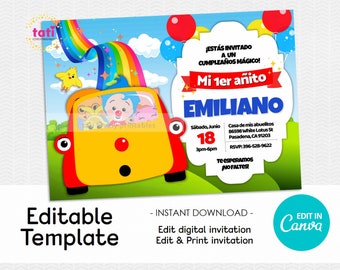 Birthday Template Invitation - Editable Birthday Invitation - Printable Birthday Invitation - Birthday Invitation
