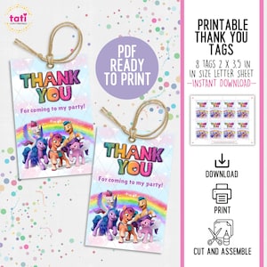 Thank You Cards Birthday Party - Thank You Cards Party Printables - Party Supplies Thank You Tag - Thank You Tags Birthday Party