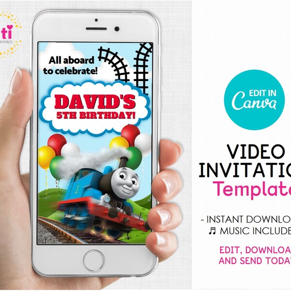 Video Invitation Template - Editable Video Invitation - Birthday Editable Invitation - Birthday Editable Video Invitation -Video Invitation