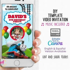 Video Invitation Template - Editable Video Invitation - Birthday Editable Invitation -  Birthday Editable Video Invitation -Video Invitation