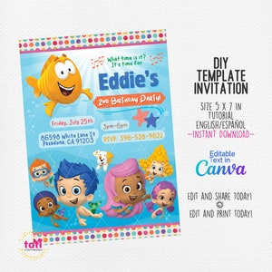 Birthday Template Invitation - Editable Birthday Invitation - Printable Birthday Invitation - Birthday Invitation