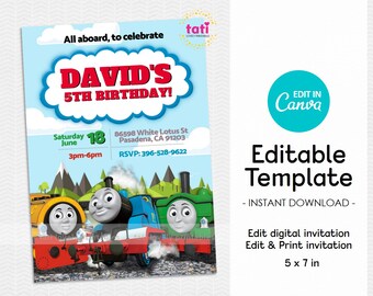 Birthday Template Invitation - Editable Birthday Invitation - Printable Birthday Invitation - Birthday Invitation