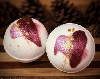 Fizzy Bath Bomb | Wild Rose - Relaxing Bath Soak, Large 5-6oz Foaming Bath Bomb, Handmade Decorative Bath Bomb, Bridal Gift Idea, Self-Care