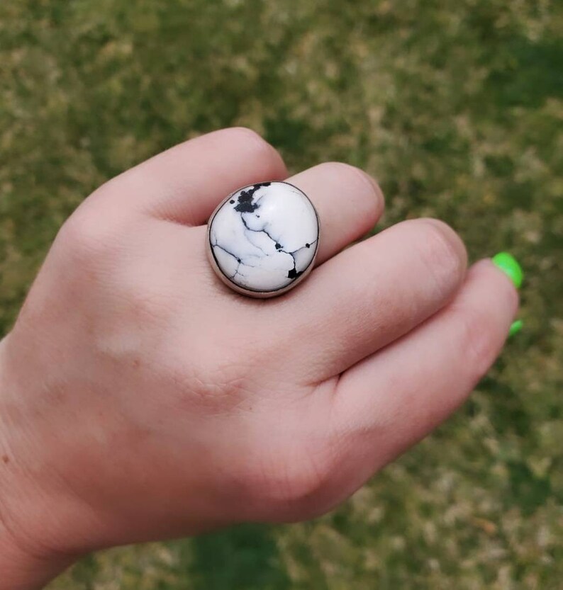 Turquoise and White Buffalo!! Beautiful Statement rings