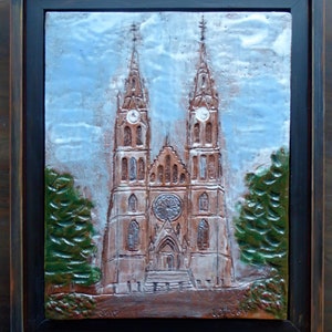 Handmade Custom Ceramic Tile: St. Ludmilla Church, Prague