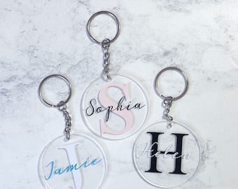 Personalised Acrylic keychain, Acrylic key ring, Personalised gift, Gift for her, Gift for him, Stocking filler, Wedding favours