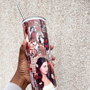 Lana Del Ray Tumbler, 20oz, Iced Coffee Tumbler,  Gift For Her