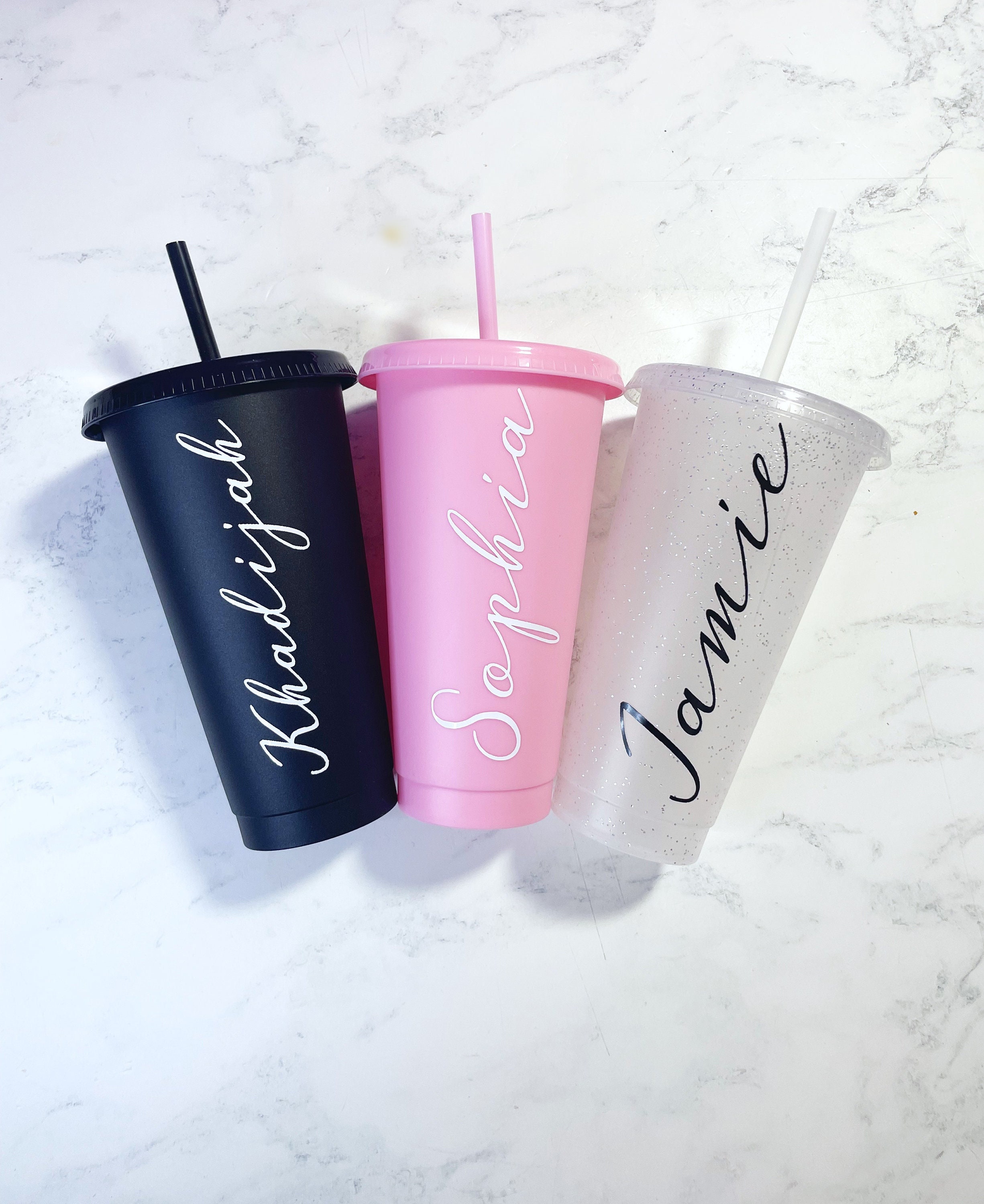 Personalized Acrylic Insulated Tumblers With Lid & Straw