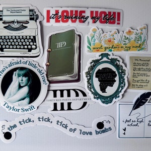 FREE SHIPPING --TTPD Waterproof Stickers 11-Pack, The Tortured Poets Department Stickers