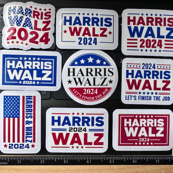 Harris Walz Decal 2024 Waterproof Etsy