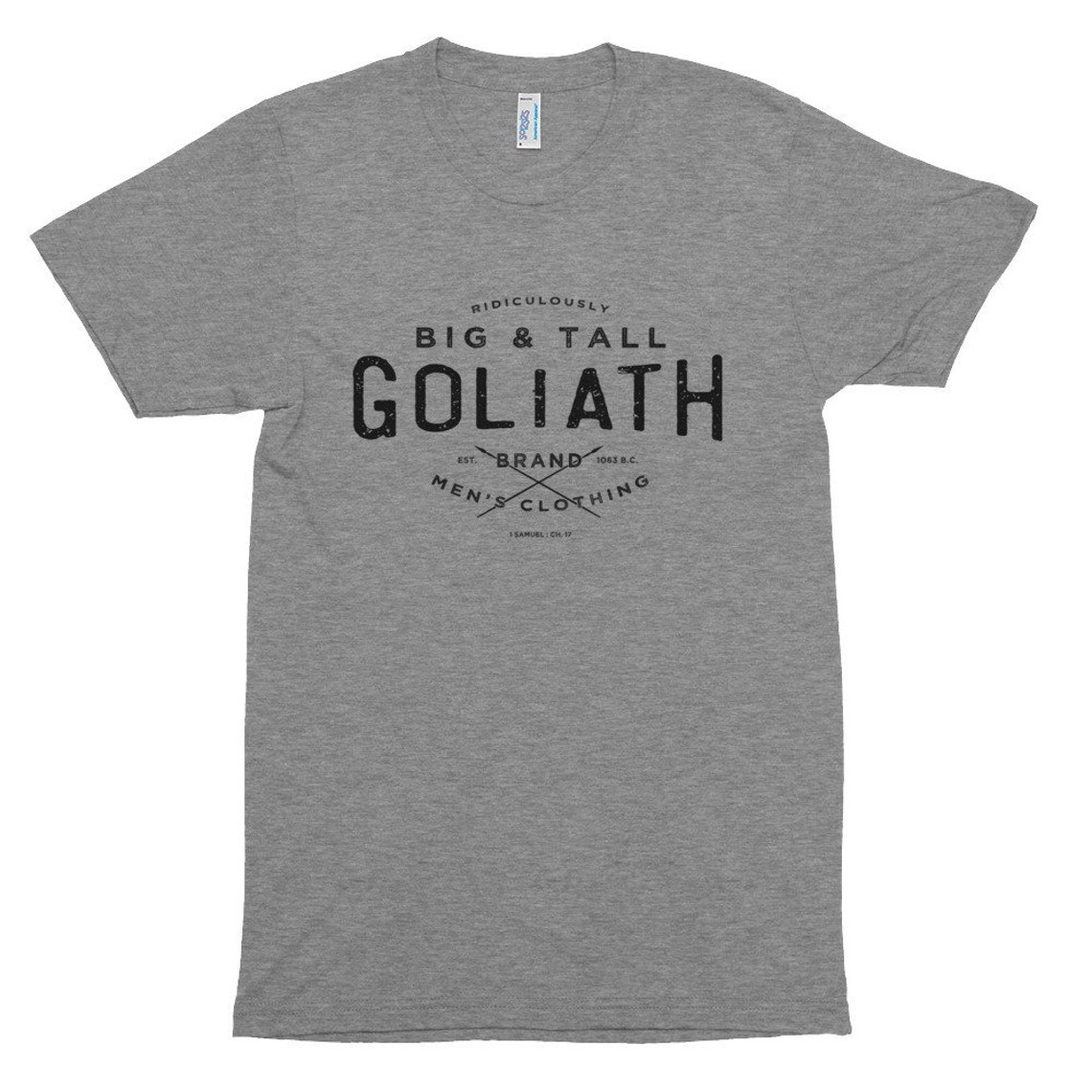 Big & Tall Goliath T Shirt David and Goliath Cool Religious | Etsy