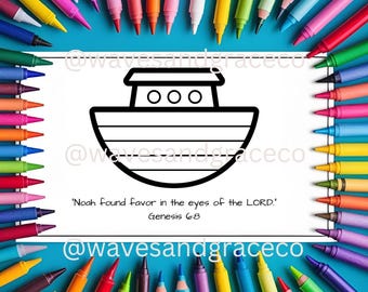 Noah's Ark Activity Sheet - Instant Download